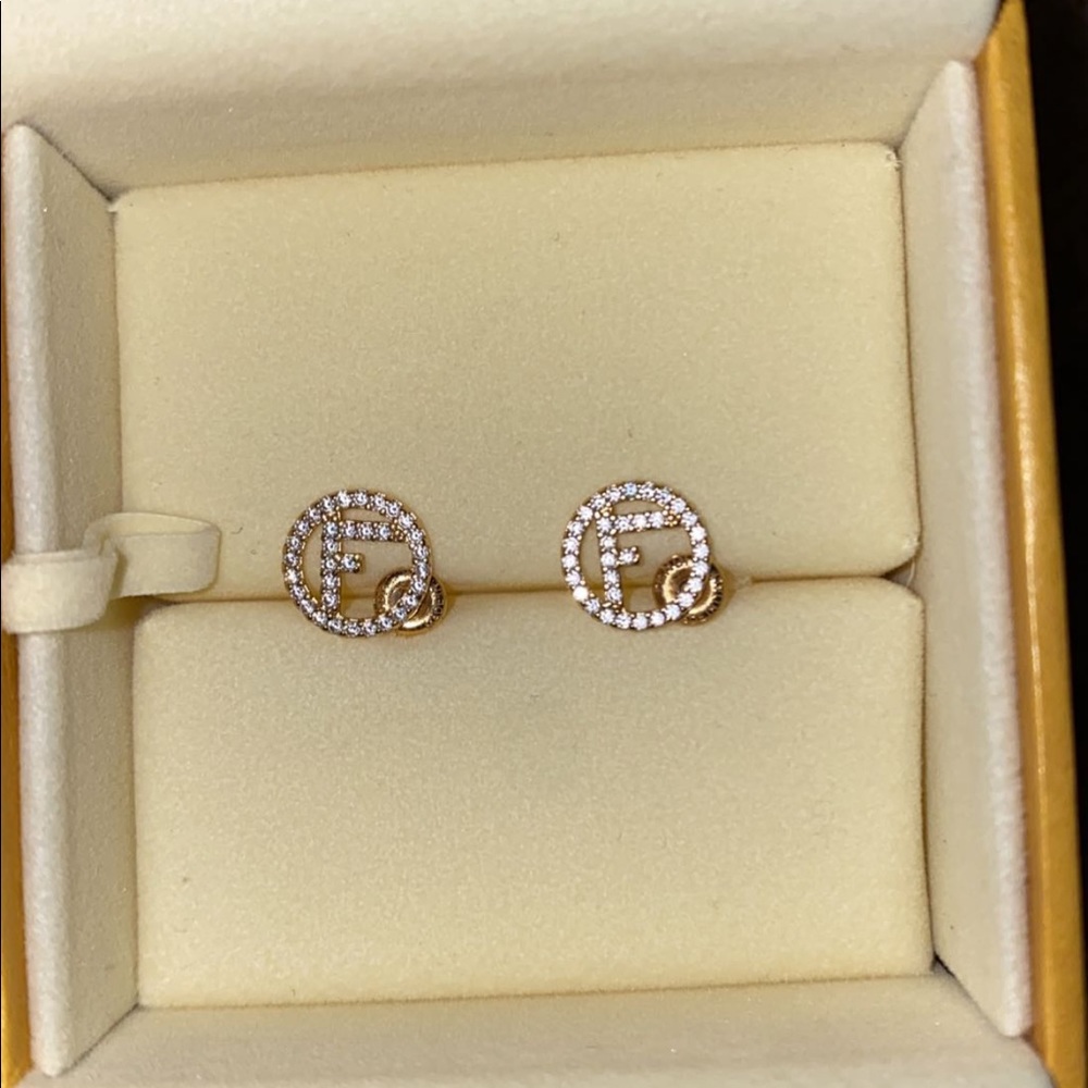 Fendi Gold and Silver Earrings